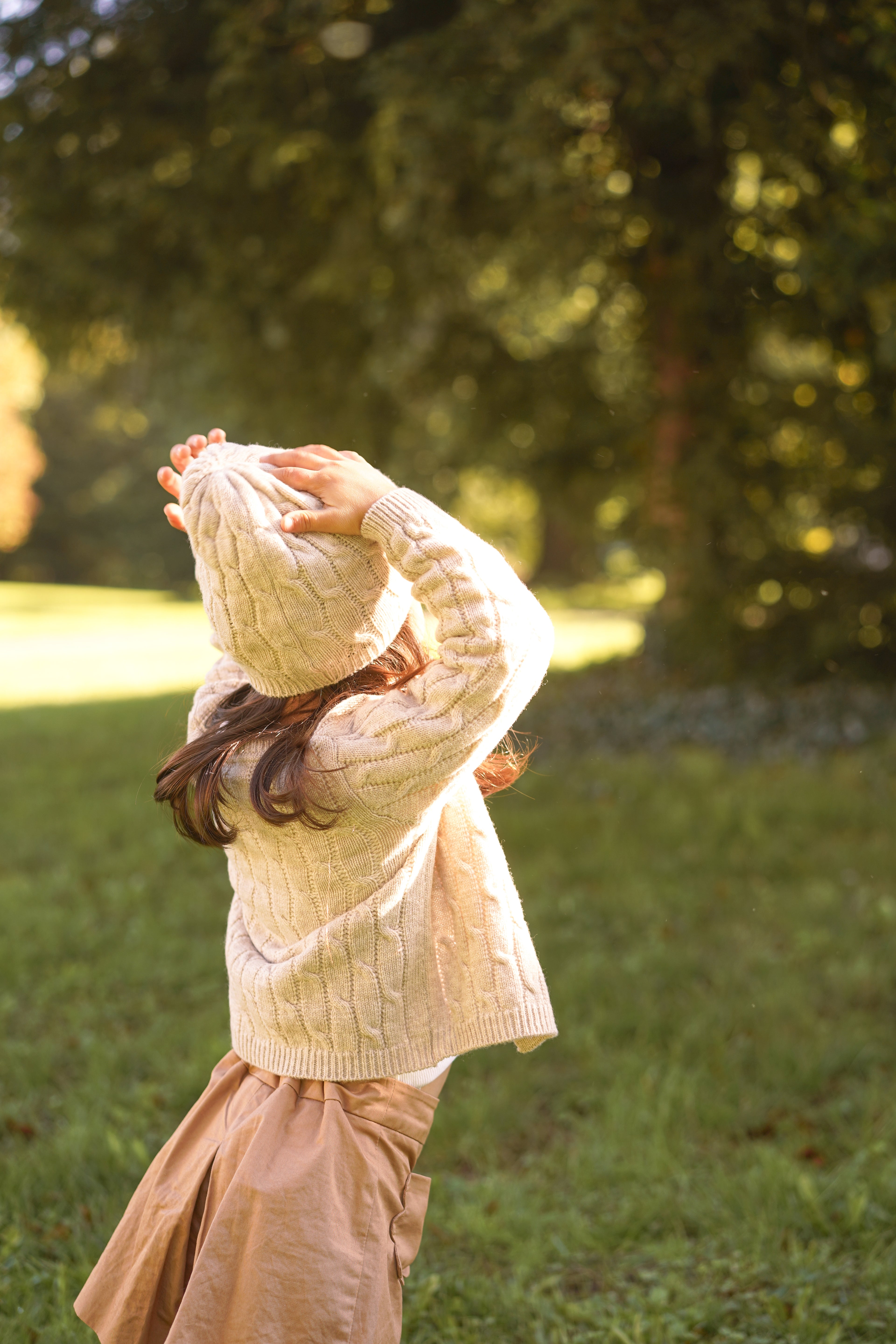 Children's braided hat in pure ultrafine merino wool