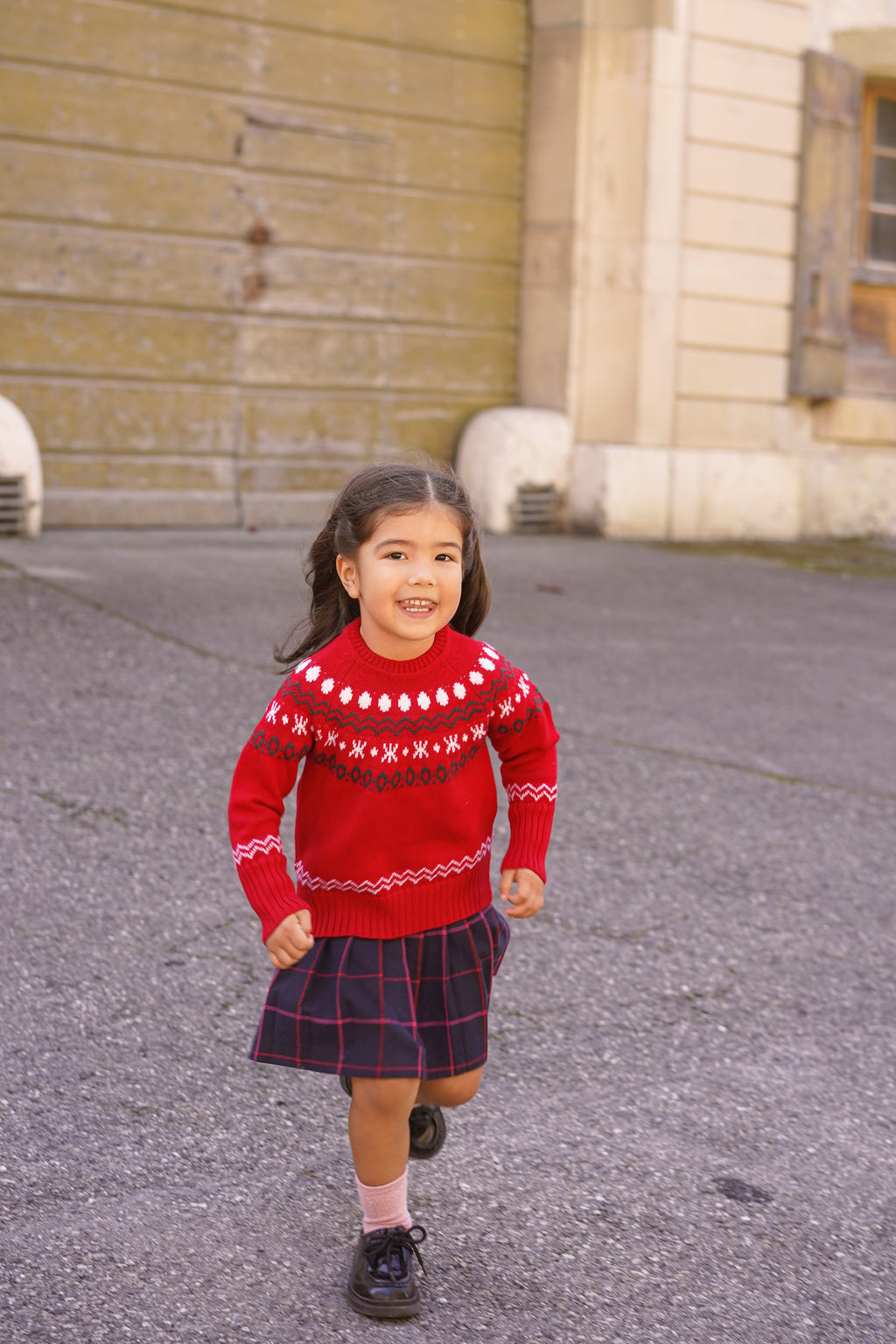 Knitted Jacquard Sweater in Pure Ultrafine Merino Wool