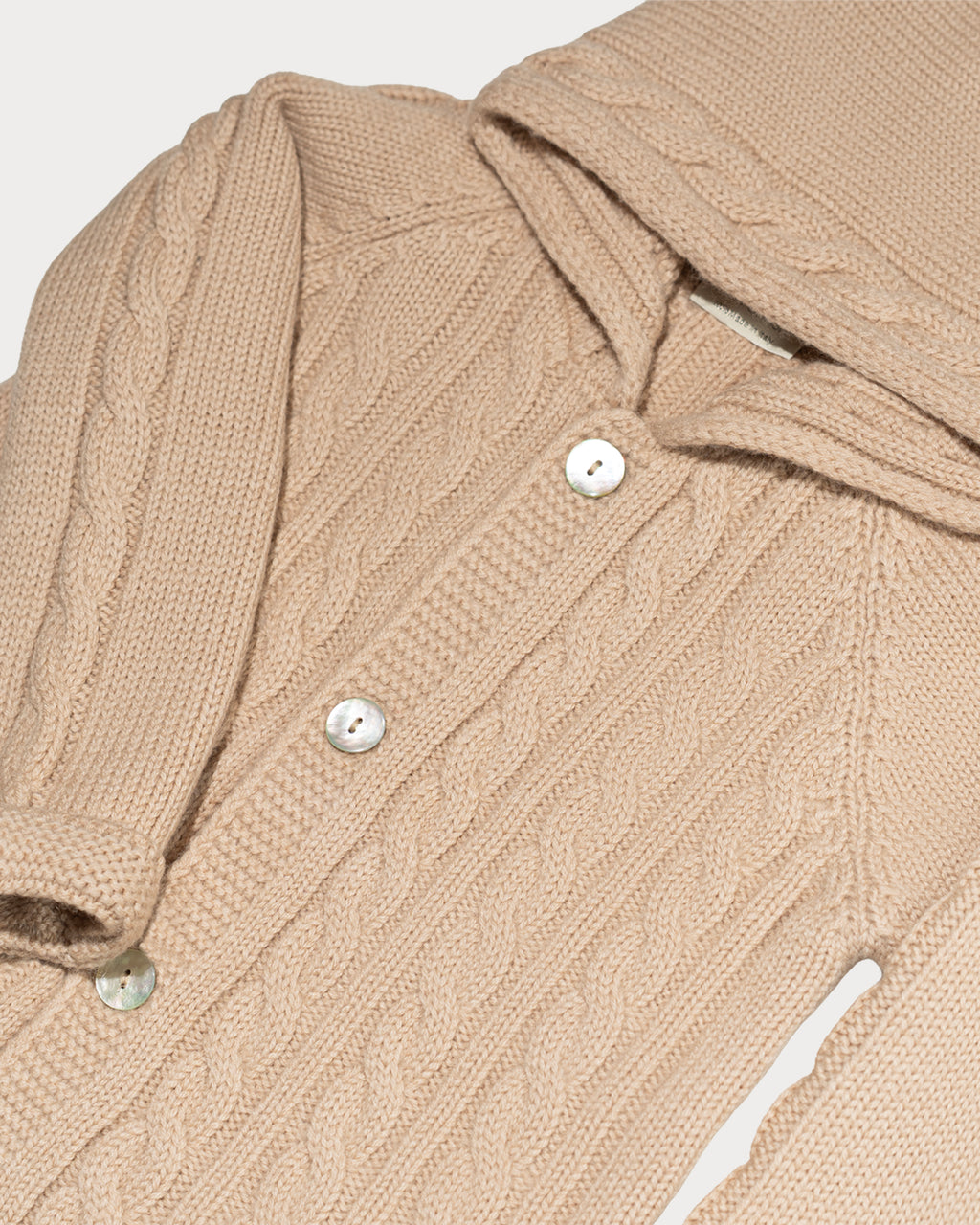 Children's hooded cardigan with braids in pure ultrafine merino wool