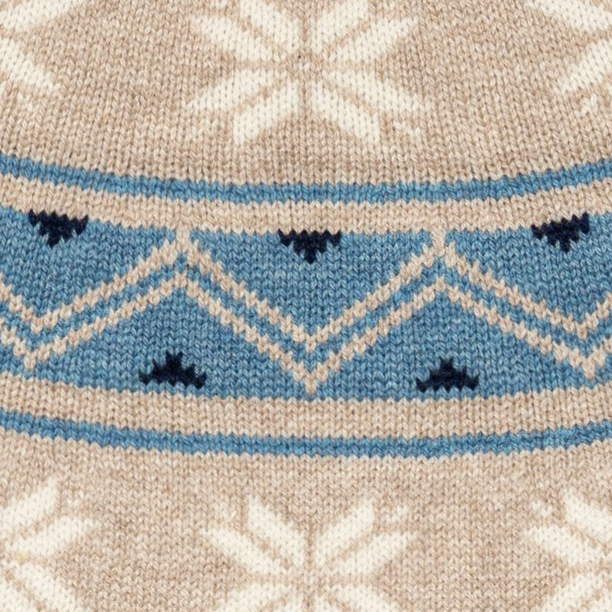 Jacquard sweater in pure ultrafine merino wool for children