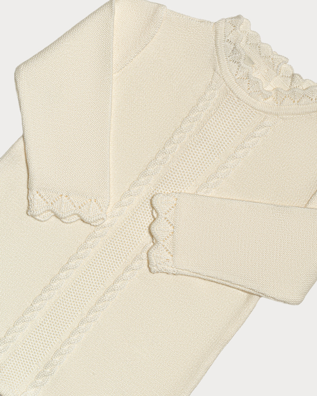 Pure merino wool footed baby romper