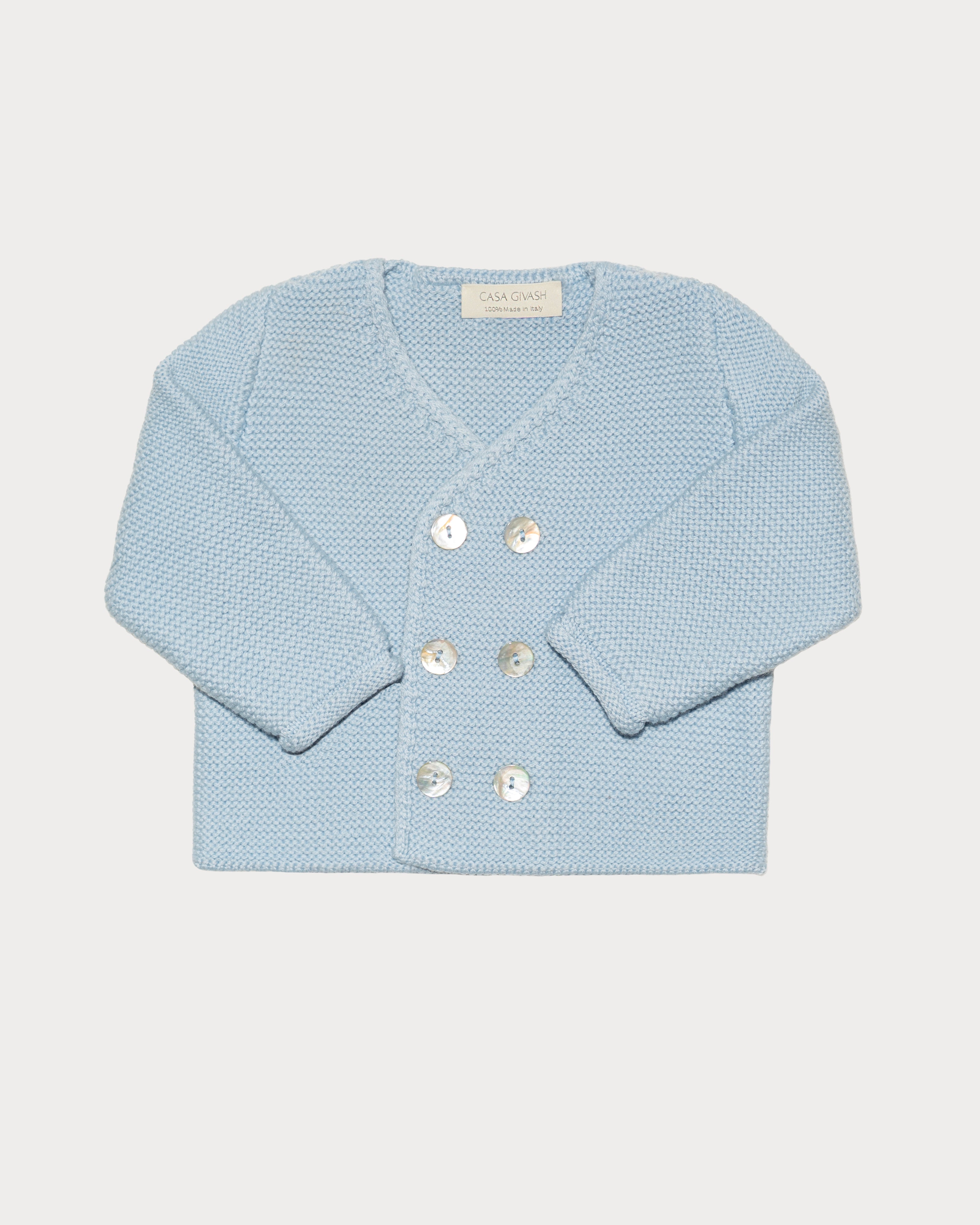 Baby Cardigan in Pure Ultrafine Merino Wool